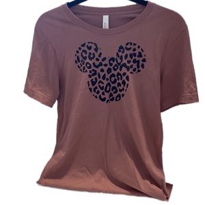 Disney ears t-shirt, blush/black. Adult small